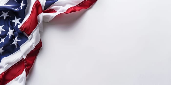 White background featuring American flag for Patriot Day.