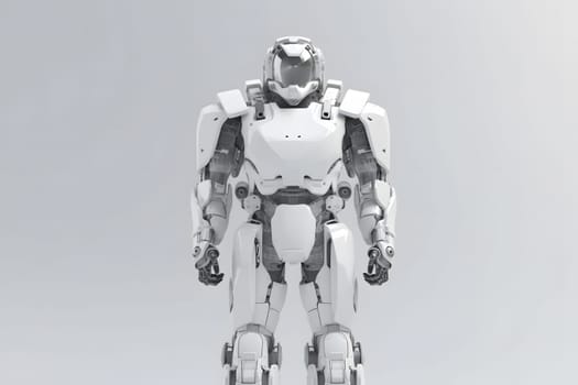mega robot super drone in a white background. Neural network AI generated art
