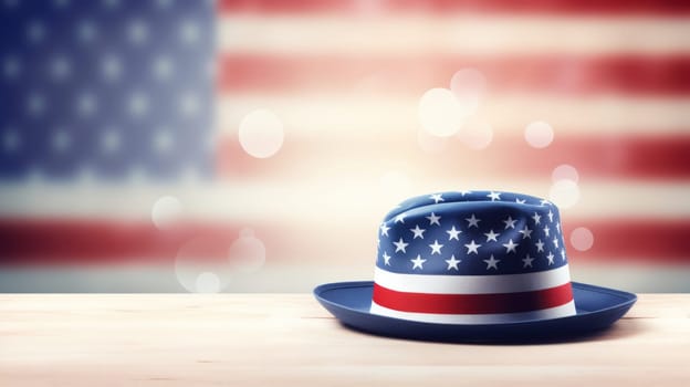 Festive background for American Independence Day. Neural network AI generated art