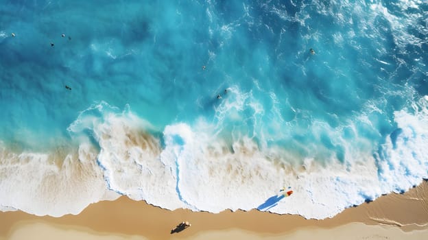 Beautiful beach and tropical sea. Neural network AI generated art