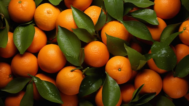 Ripe tasty tangerines as background. ai generated art image