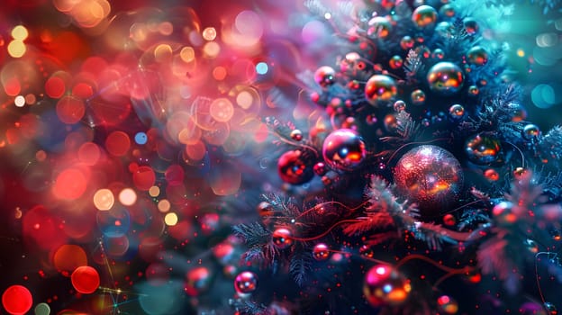 Abstract fantasy festive Christmas tree background