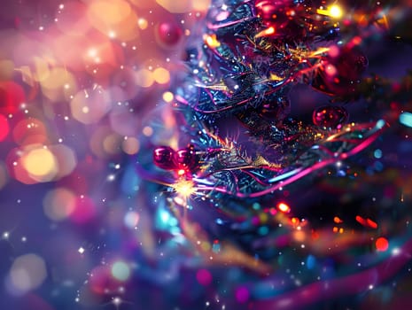 Abstract fantasy festive Christmas tree background