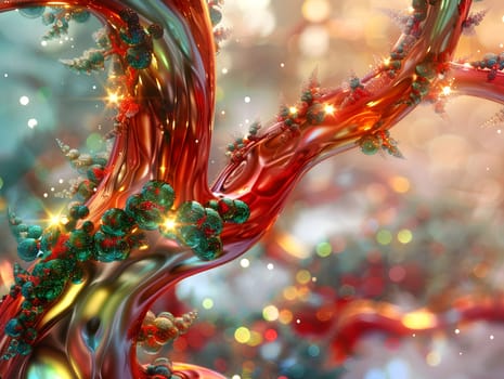 Abstract fantasy festive Christmas tree background