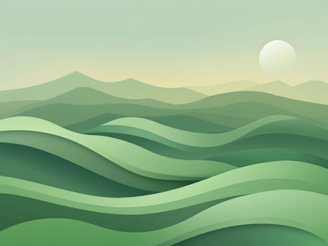 Abstract green landscape wallpaper background illustration