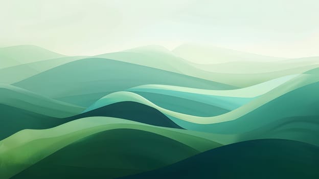Abstract green landscape wallpaper background illustration