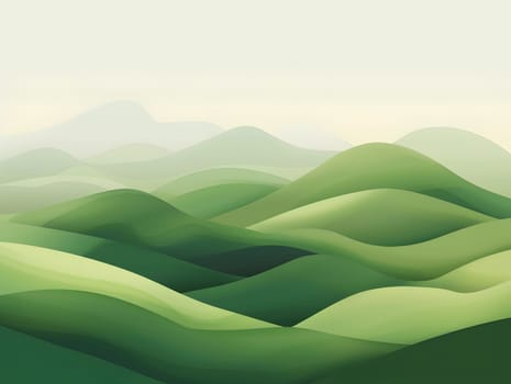 Abstract green landscape wallpaper background illustration