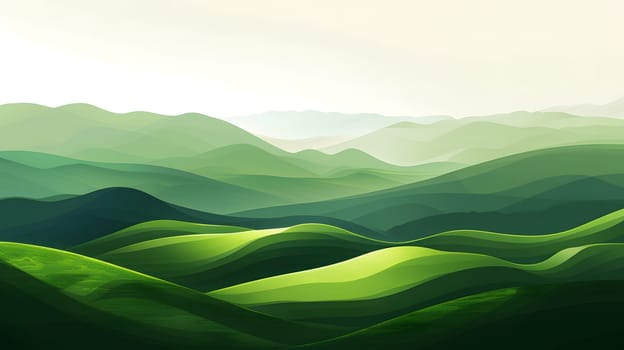 Abstract green landscape wallpaper background illustration