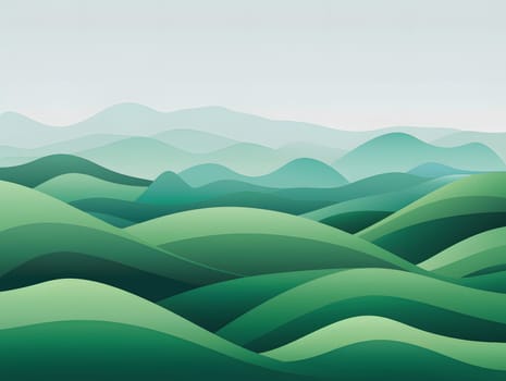 Abstract green landscape wallpaper background illustration