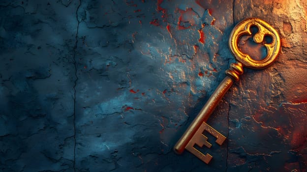 Abstract Key on Dark Background