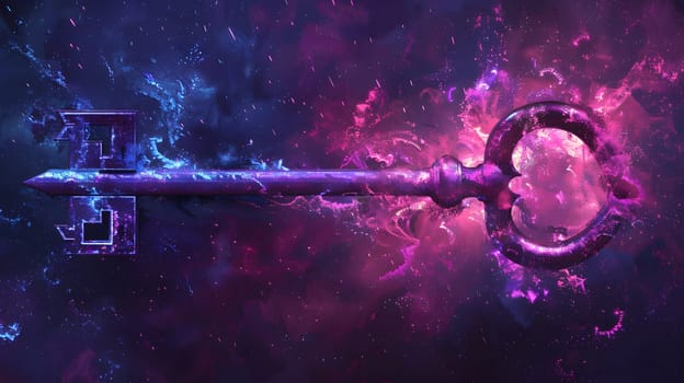 Abstract Key on Dark Background