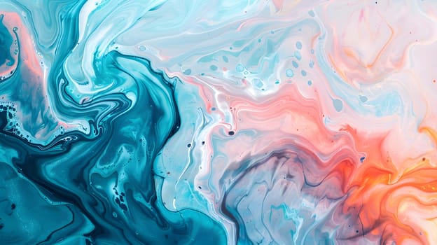 Abstract marble acrylic paint ink painted waves