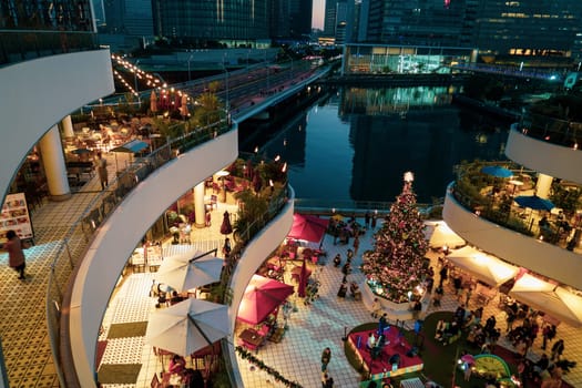 Christmas market at night. Shooting Location: Kanagawa Ward, Yokohama City