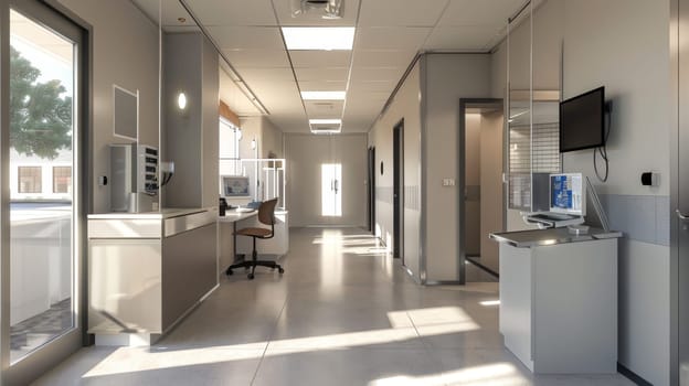 A modern clinic space designed for veterinarians