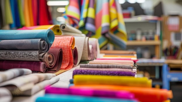 A vibrant studio environment ideal for interior designers