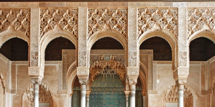 Beautiful Islamic architecture against a clean backdrop, highlighting the intricacy of design.