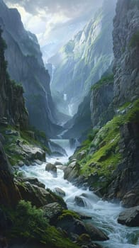 Alpine rivers carving through narrow gorges