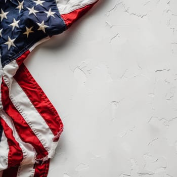 American flag prominently displayed on a white background for Patriot Day.