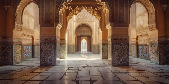 Beautiful Islamic architecture against a clean backdrop, highlighting the intricacy of design.