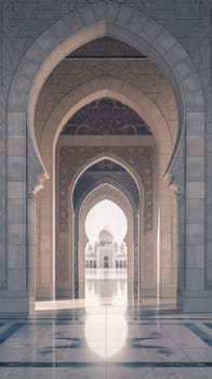 Beautiful Islamic architecture against a clean backdrop, highlighting the intricacy of design and culture.