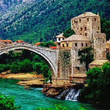 Medieval Bridge in Mostar, Bosnia-Herzegovina