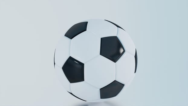 Soccer ball with reflection. Computer generated