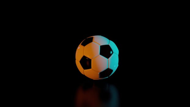Soccer ball with reflection. Computer generated