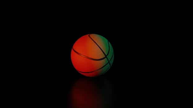 Basketball ball with reflection. Computer generated