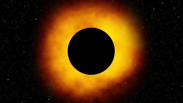 Solar eclipse. Computer generated 3d render