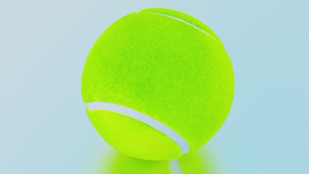 Tennis ball reflection. Computer generated