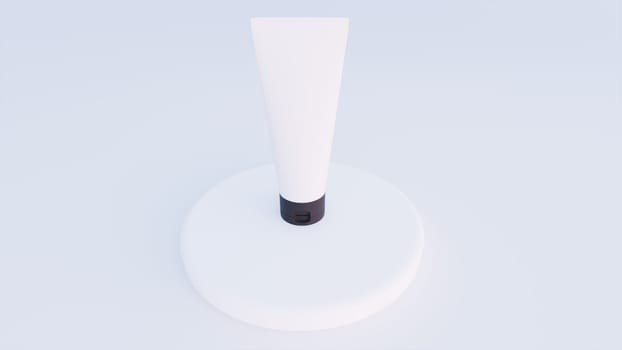 White cream bottle. Computer generated