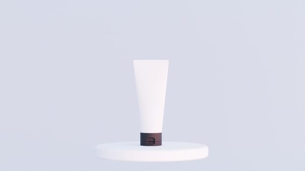 White cream bottle. Computer generated