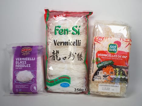 AMSTERDAM, NETHERLANDS - NOVEMBER 13, 2024: Go-tan Save and Suzi Wan vermicelli glass noodles