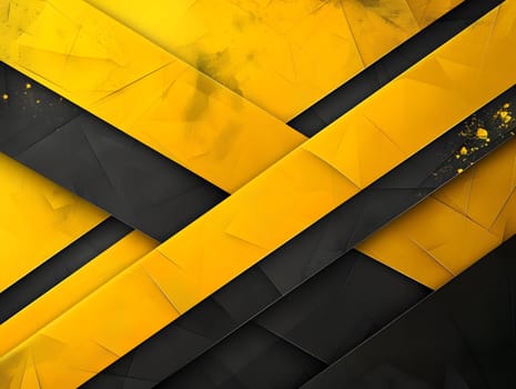 Abstract yellow and black geometric background