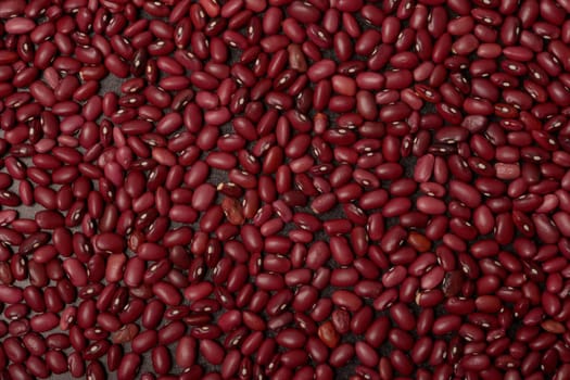 Red beans close up texture pattern background, top viewpoint
