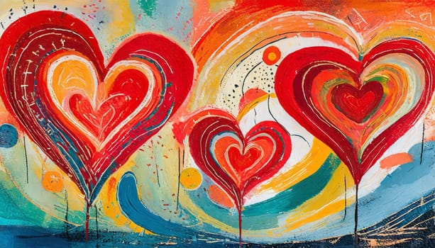 Abstract Heart Tree Painting - Generative Art