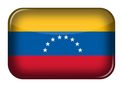 A Venezuela web icon rectangle button with clipping path 3d illustration