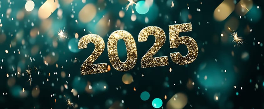 Festive decorations and sparkling lights welcome the year 2025, creating an atmosphere of joy and celebration for a fresh start.