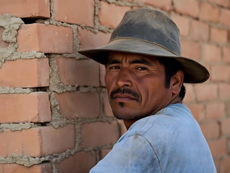 Bricklaying man masonry guy manual labor construction worker