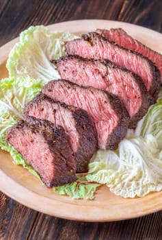 Juicy Steak on a Bed of Lettuce