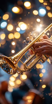 a jazz bar stage. AI generative.