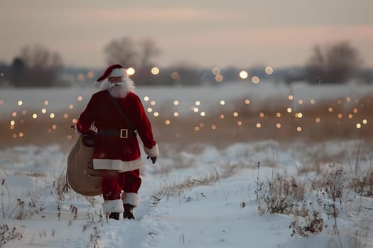 Santa's Snowy Christmas Eve Journey