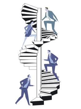 Career advancement, business improvement, illustration concept
