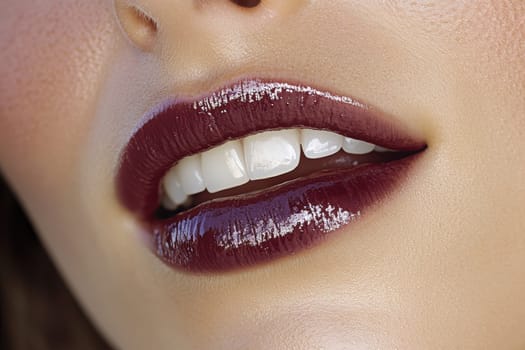 Fashionable types of lipsticks,red, black, pink and maroon. AI generative.