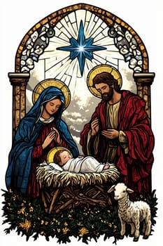 Sacred family. AI generative.