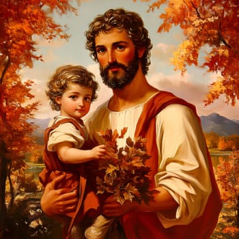 St. Christopher. AI generative.