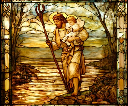 St. Christopher. AI generative.