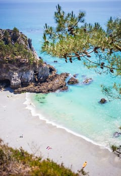Virgin island's creek known as Point of Saint Hernot in Crozon, Brittany, France