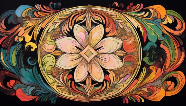 abstract floral background, AI generated image