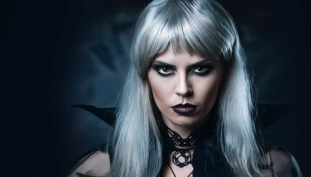 pretty young gothic woman, AI generated image